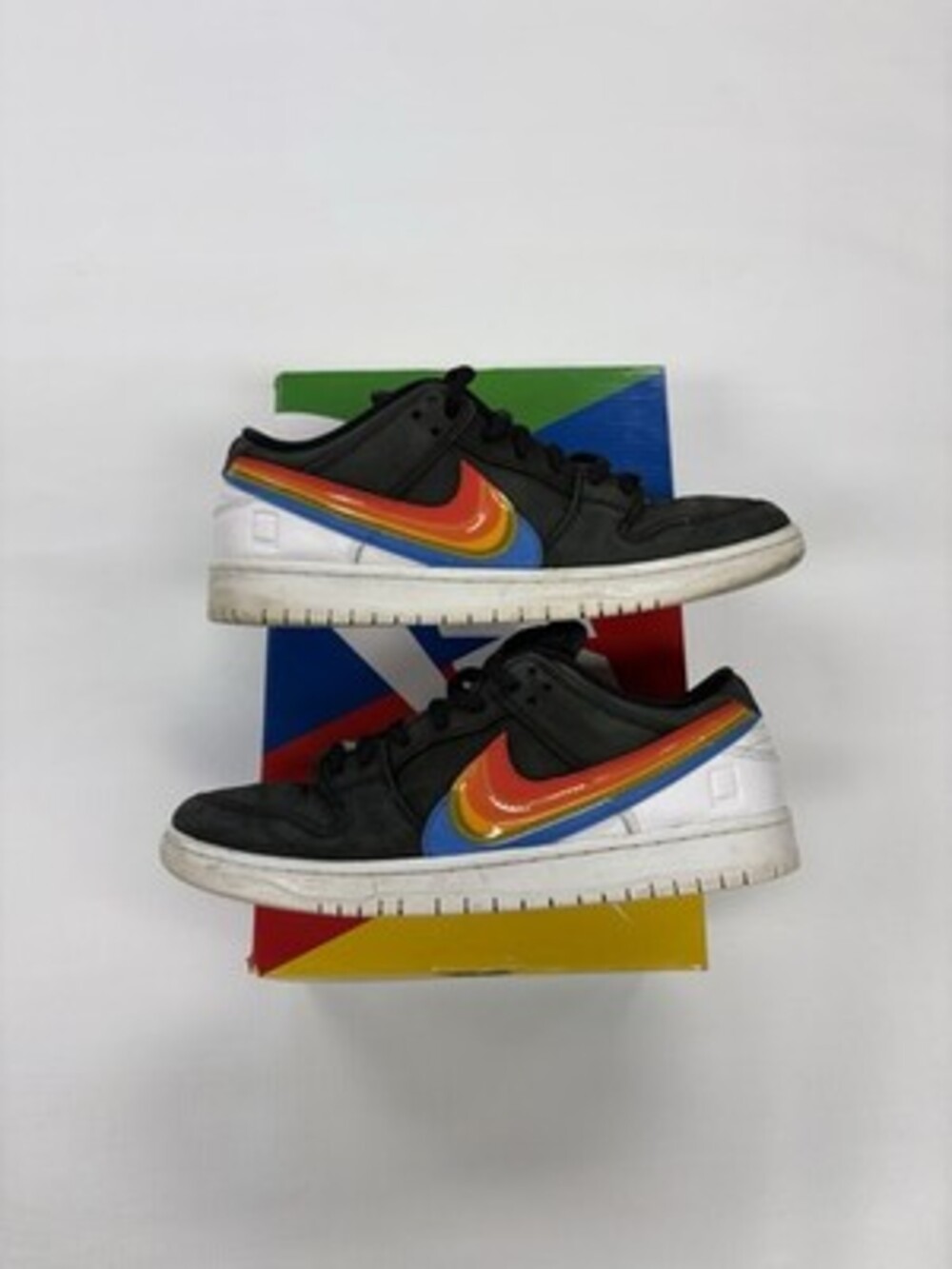 Nike Polaroid x Dunk SB Low Black Size 10.5 Preowned Faded Og Box Extra Laces